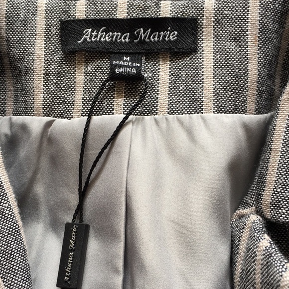 ATHENA Marie Metallic Striped Vintage Blazer Medium - Picture 9 of 11